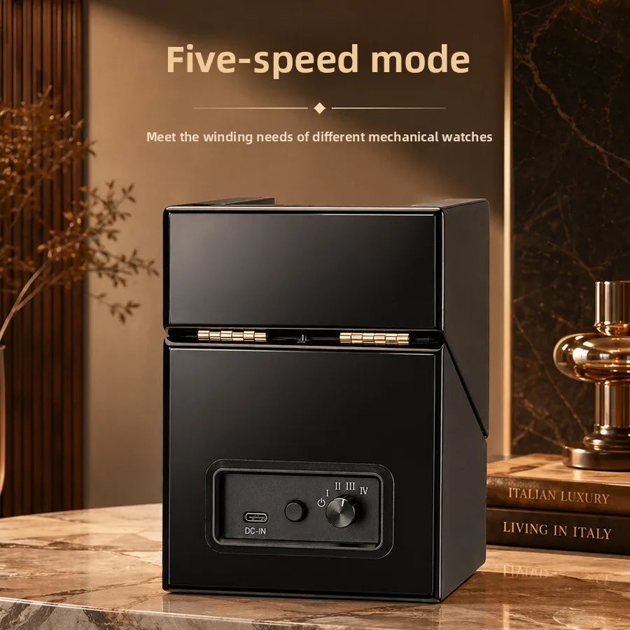 Luxury Automatic Watch Winder Box for Mechanical Watches, Premium Rotating Storage Case & Ultra-Quiet Watch Shaker