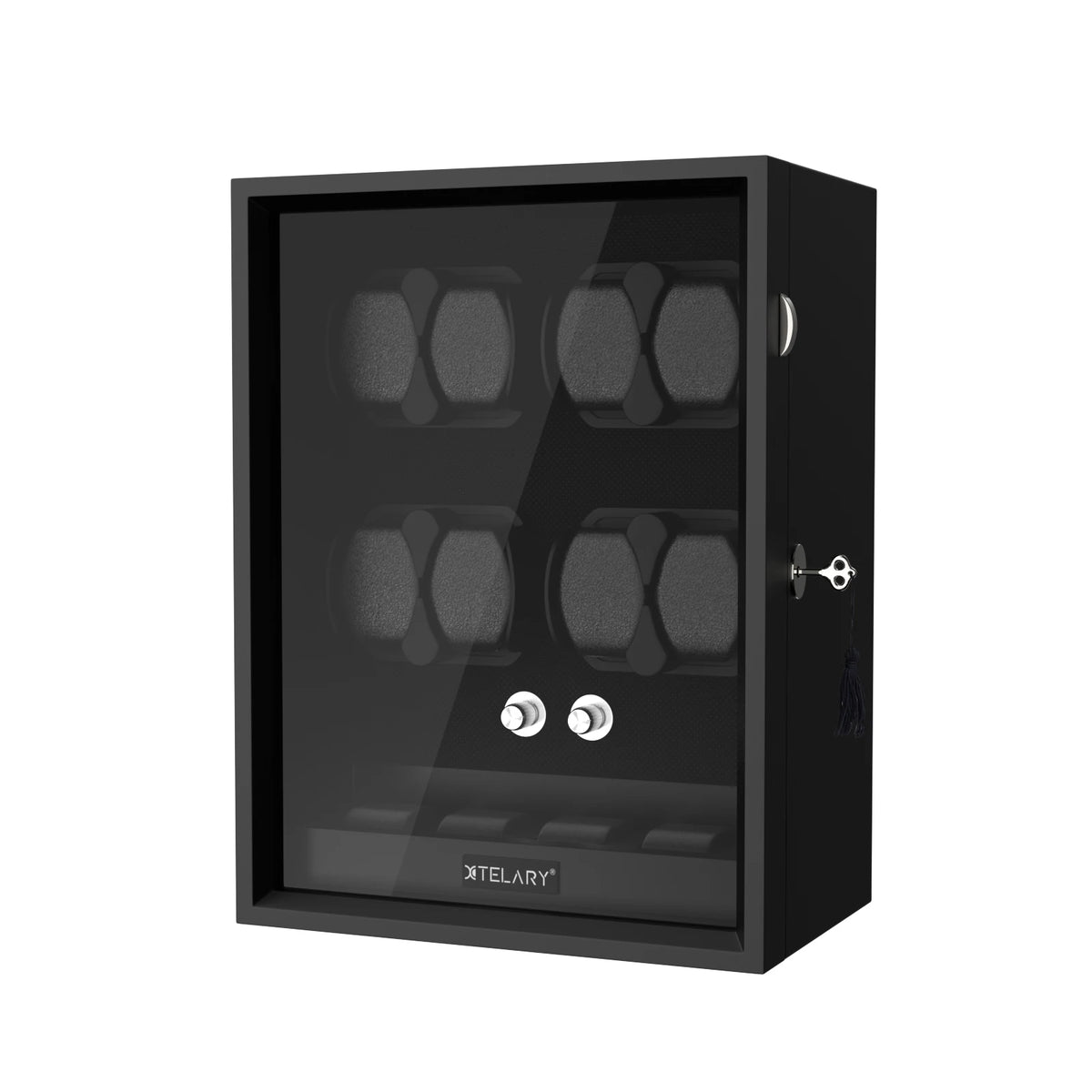 Automatic Watch Winder for Rolex 4/6/8/12 Slot Jewelry Display Box with Blue Light Storage Case for Collectors
