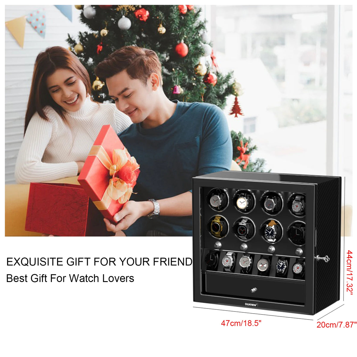 Watch Winder for Automatic Watches 2/4/6/8 Slots with Extra Storages Box with LED Light and Quiet Mabuchi Motor