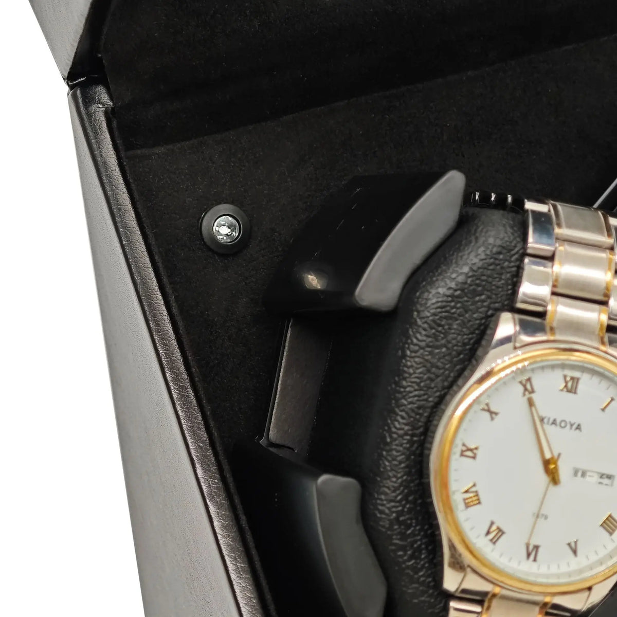 Universal Watch Winder with 3-Position Winding Mechanism Smart Light Sensor Silent Strap USB Interface Watch Storage Box