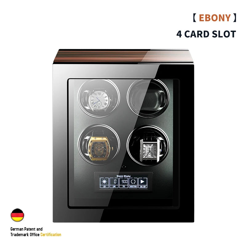New Gifts Upgraded Slot Watch Winder 2-4-6-9-12Mechanical Meter Automatic Rotating Watch Storage Box Safe Top