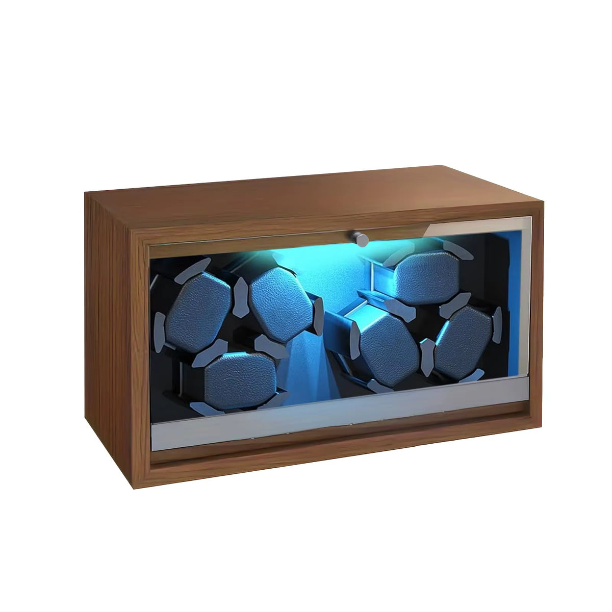 Watch Winder for Automatic Watches 6/4/3/2/1 Slots Watch Shaker Wooden Box Super Motor Blue LED Light Jewelry Store Display Box