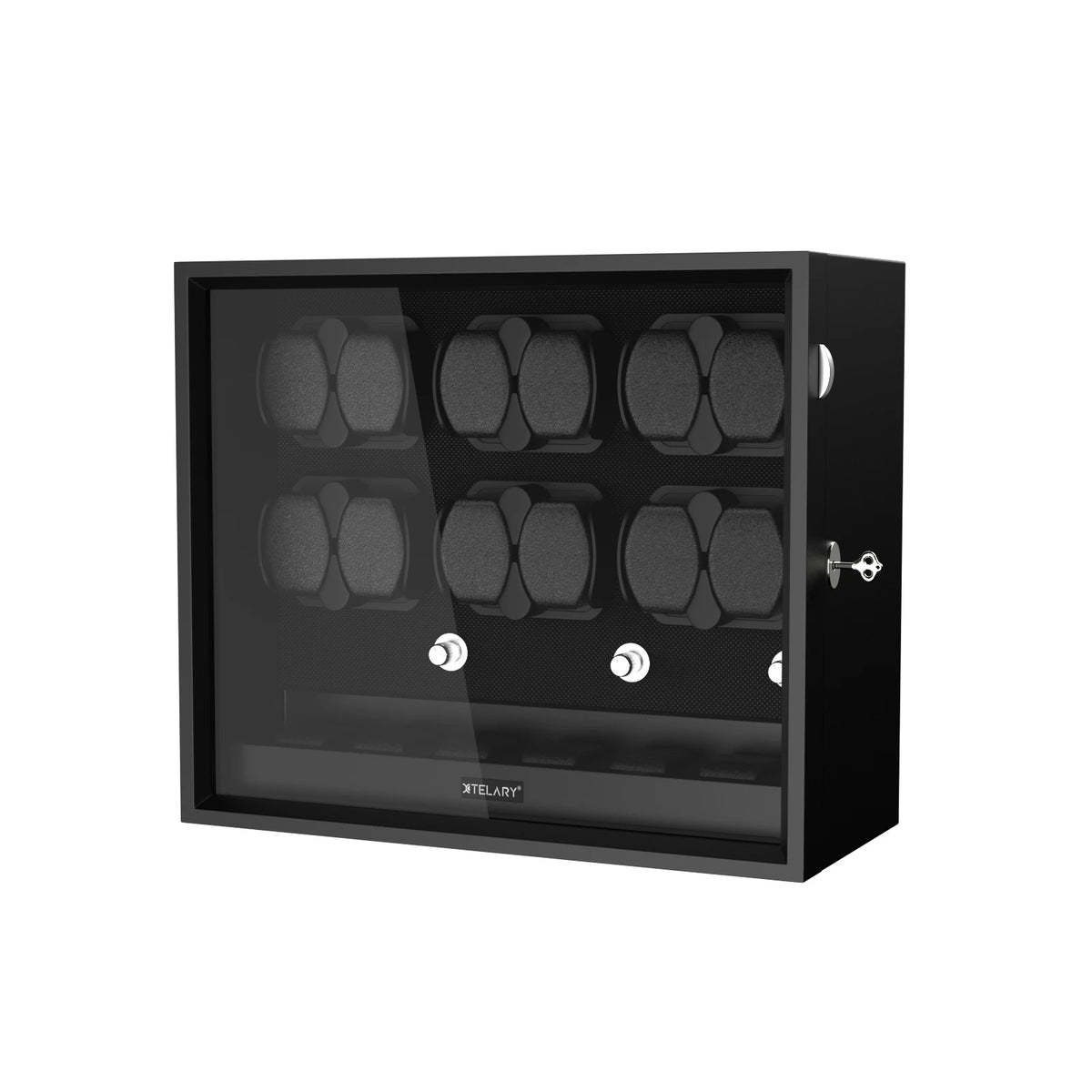 Automatic Watch Winder for Rolex 4/6/8/12 Slot Jewelry Display Box with Blue Light Storage Case for Collectors