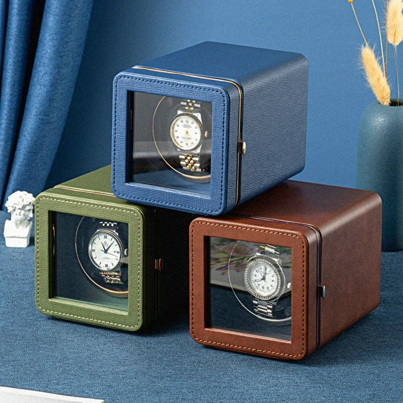 Exquisite Mini Automatic Watch Winder Machine Box Automatic Rotating Watch Display Storage Box Multifunctional with 5 Modes