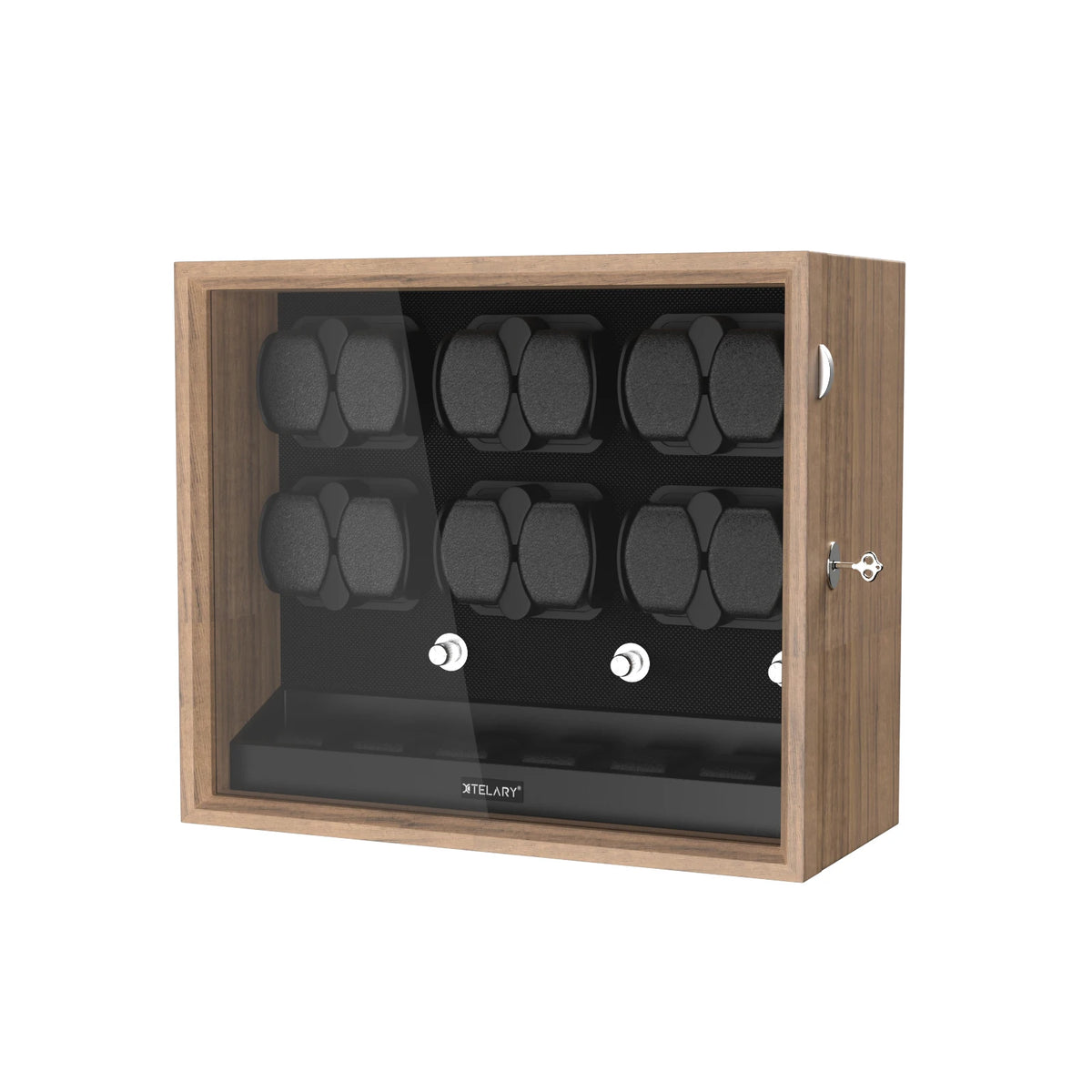 Automatic Watch Winder for Rolex 4/6/8/12 Slot Jewelry Display Box with Blue Light Storage Case for Collectors