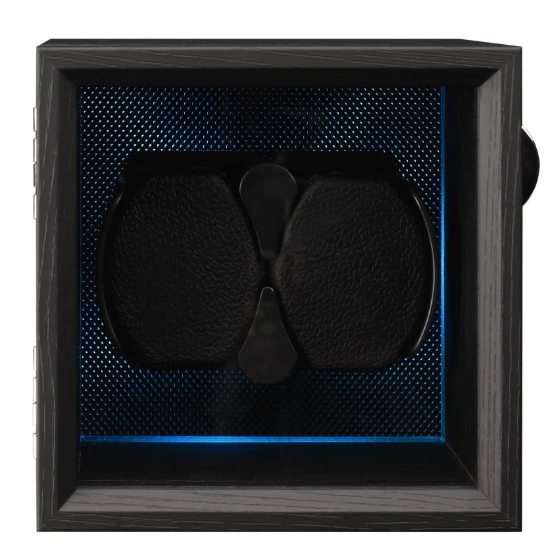 Watch Winder 2 4 8 Watches Storage Box Black Wood Grain Silent Motor with Backlight