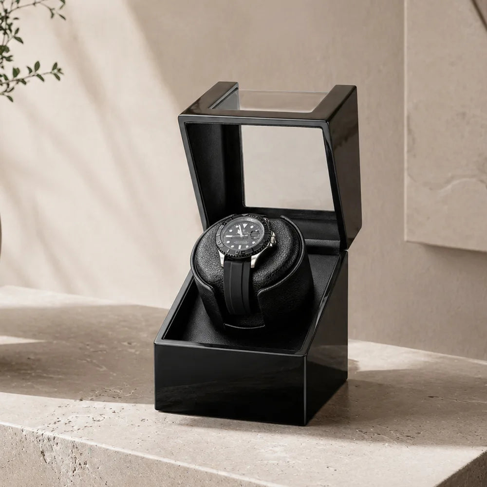 Luxury Automatic Watch Winder Box for Mechanical Watches, Premium Rotating Storage Case & Ultra-Quiet Watch Shaker
