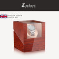 Luxry Wooden Watch Box Single Winder with Glass Storage Automatic Watch Case Battery Powered Shaker Mabuchi Motor