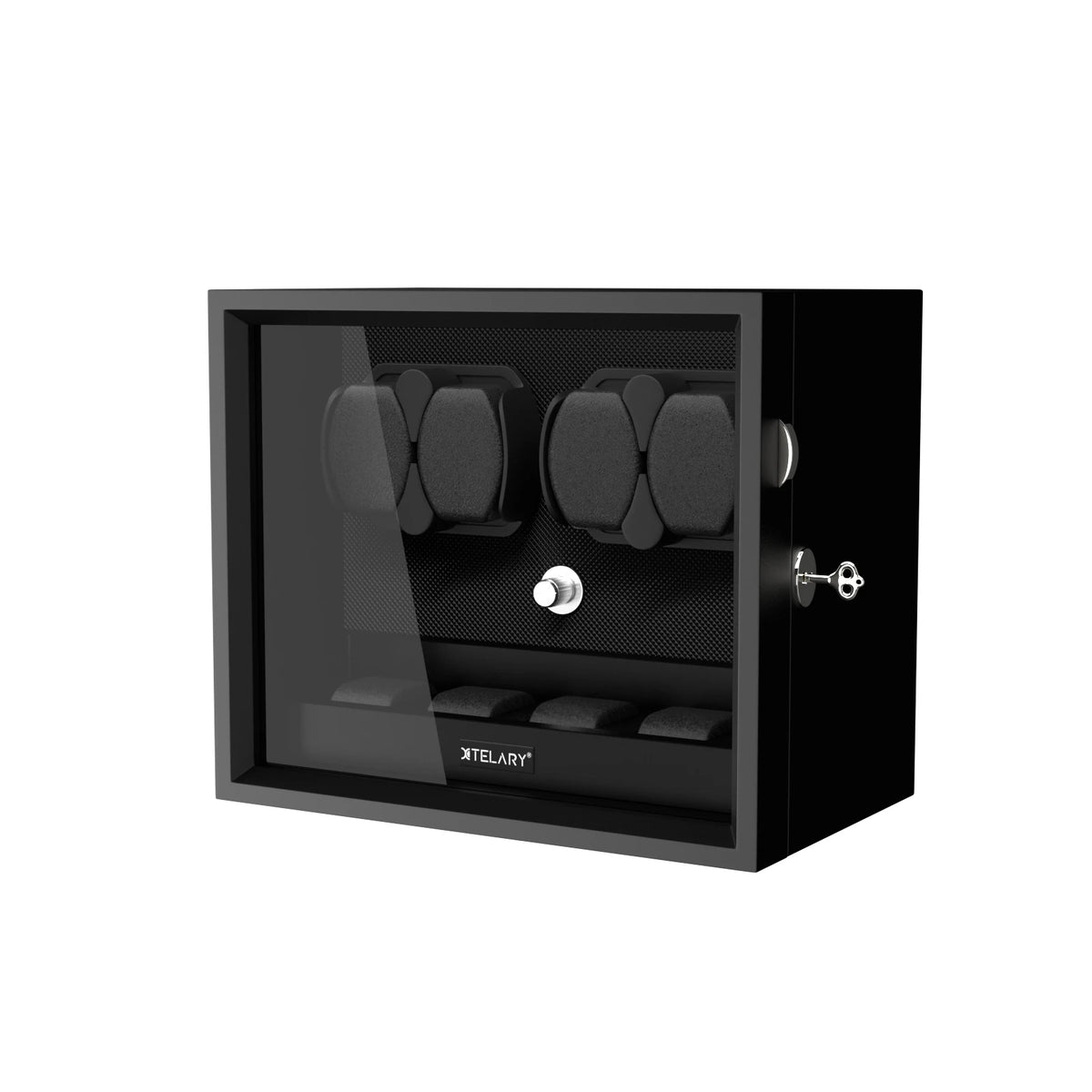 Automatic Watch Winder for Rolex 4/6/8/12 Slot Jewelry Display Box with Blue Light Storage Case for Collectors