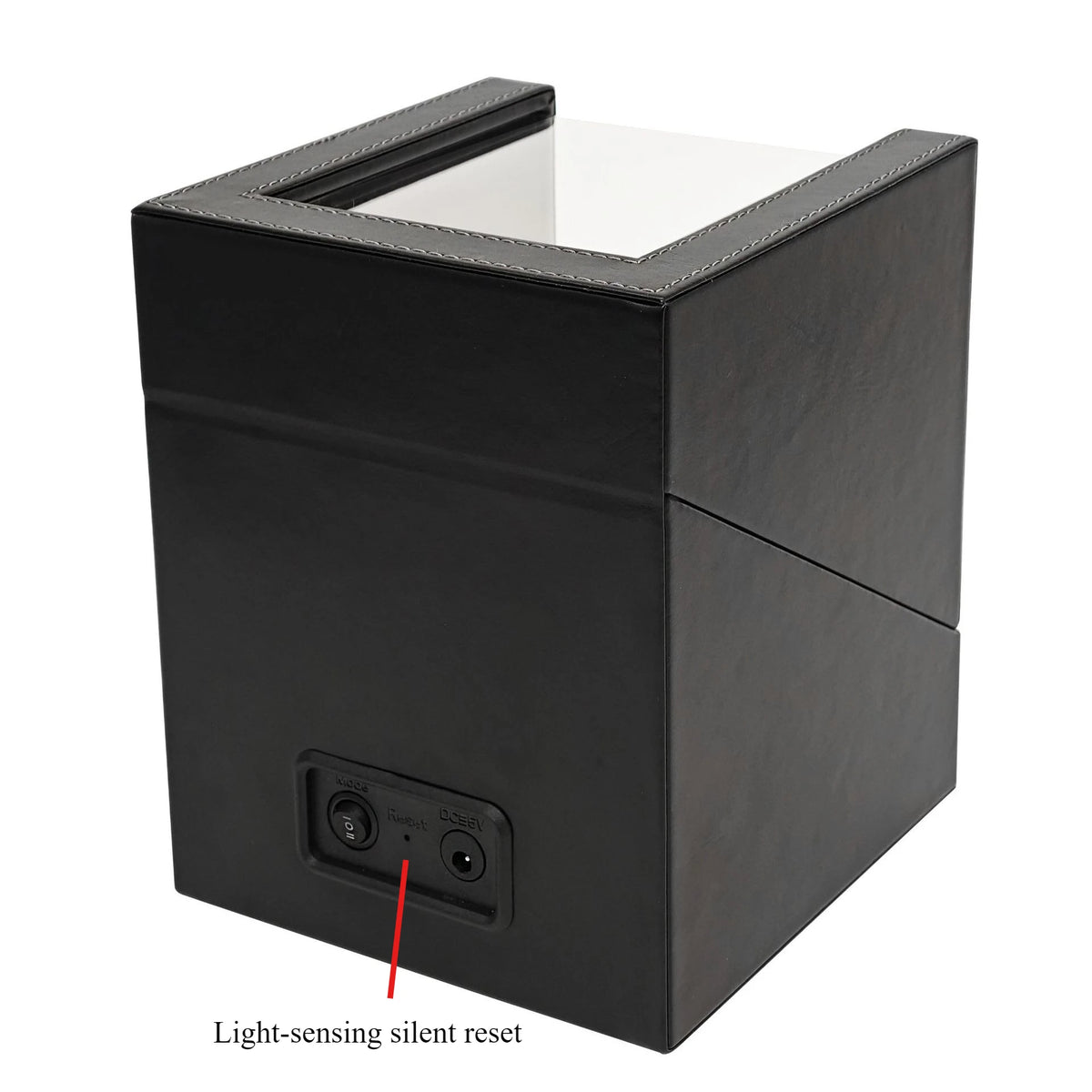Universal Watch Winder with 3-Position Winding Mechanism Smart Light Sensor Silent Strap USB Interface Watch Storage Box