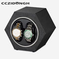 Automatic Watch Winder 2 Slots Wood Household Electric High-End Watch Winding Device Fully