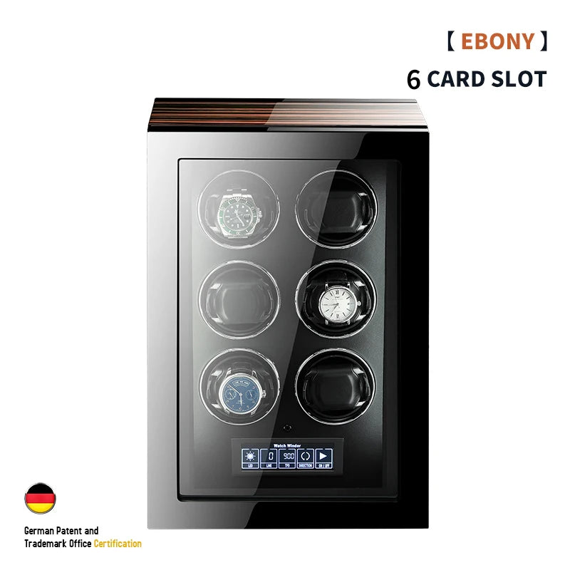 New Gifts Upgraded Slot Watch Winder 2-4-6-9-12Mechanical Meter Automatic Rotating Watch Storage Box Safe Top