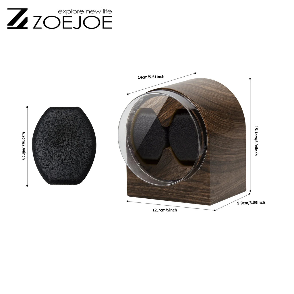 Automatic Watch Winder Wood Grain Color Usb Cable Supply Low Noise Flexible Pillow for Universal Watch Gifts for Friends