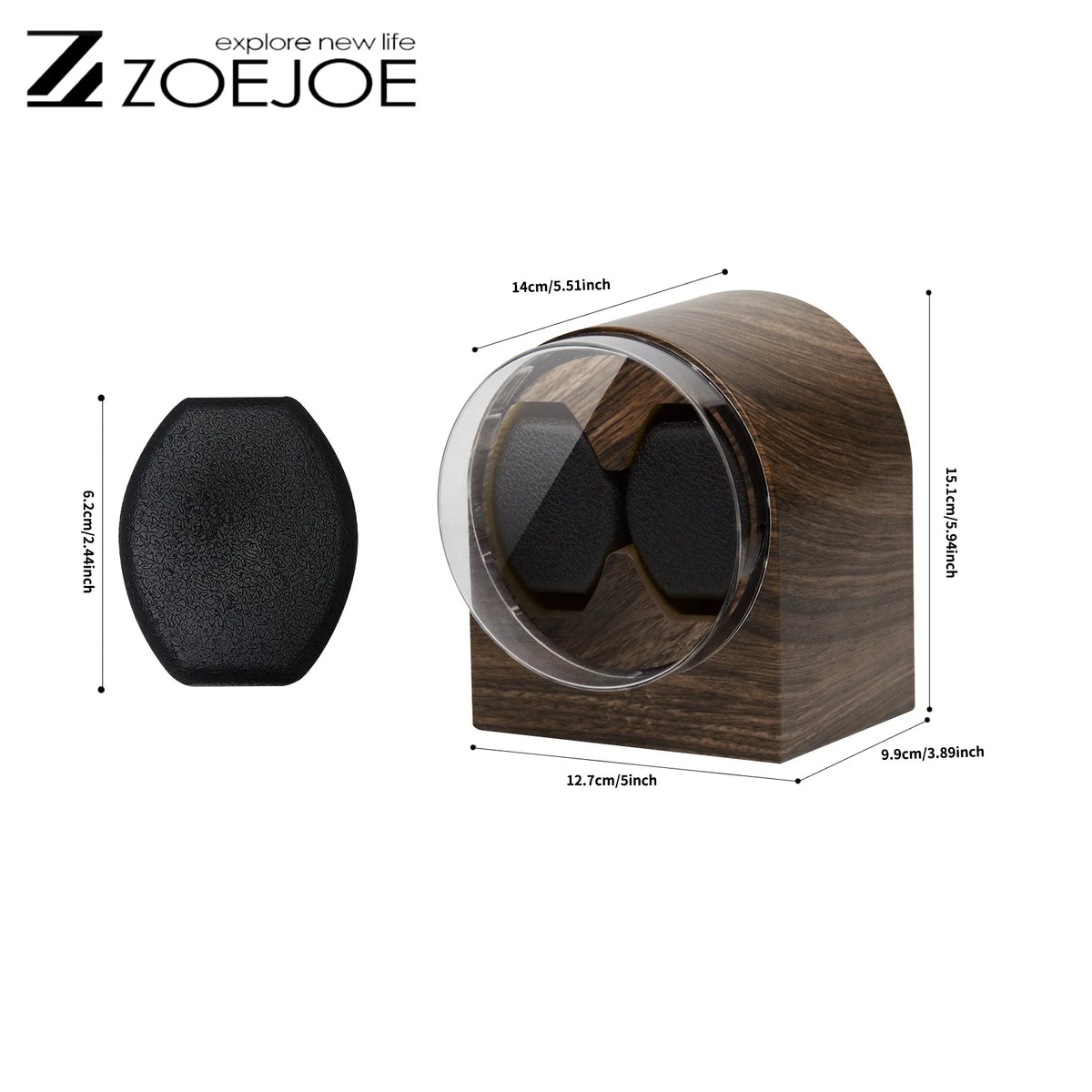 Automatic Watch Winder Wood Grain Color Usb Cable Supply Low Noise Flexible Pillow for Universal Watch Gifts for Friends