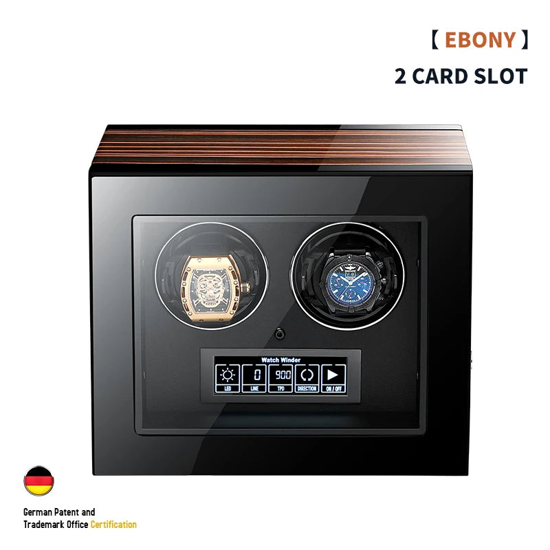 New Gifts Upgraded Slot Watch Winder 2-4-6-9-12Mechanical Meter Automatic Rotating Watch Storage Box Safe Top