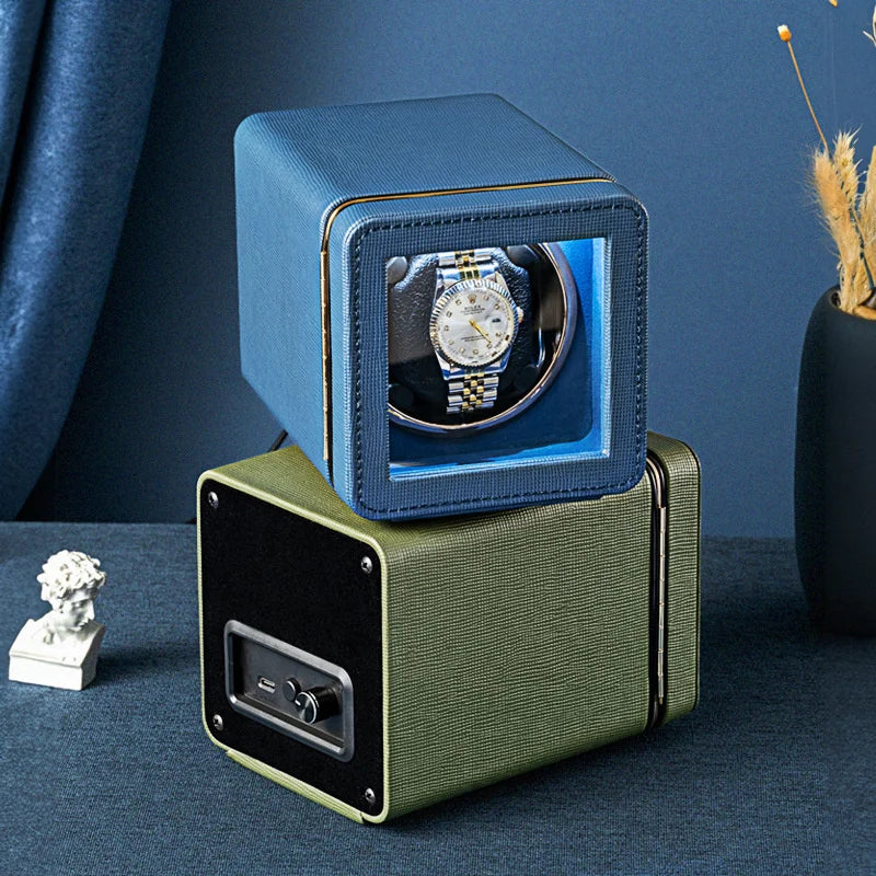 Exquisite Mini Automatic Watch Winder Machine Box Automatic Rotating Watch Display Storage Box Multifunctional with 5 Modes