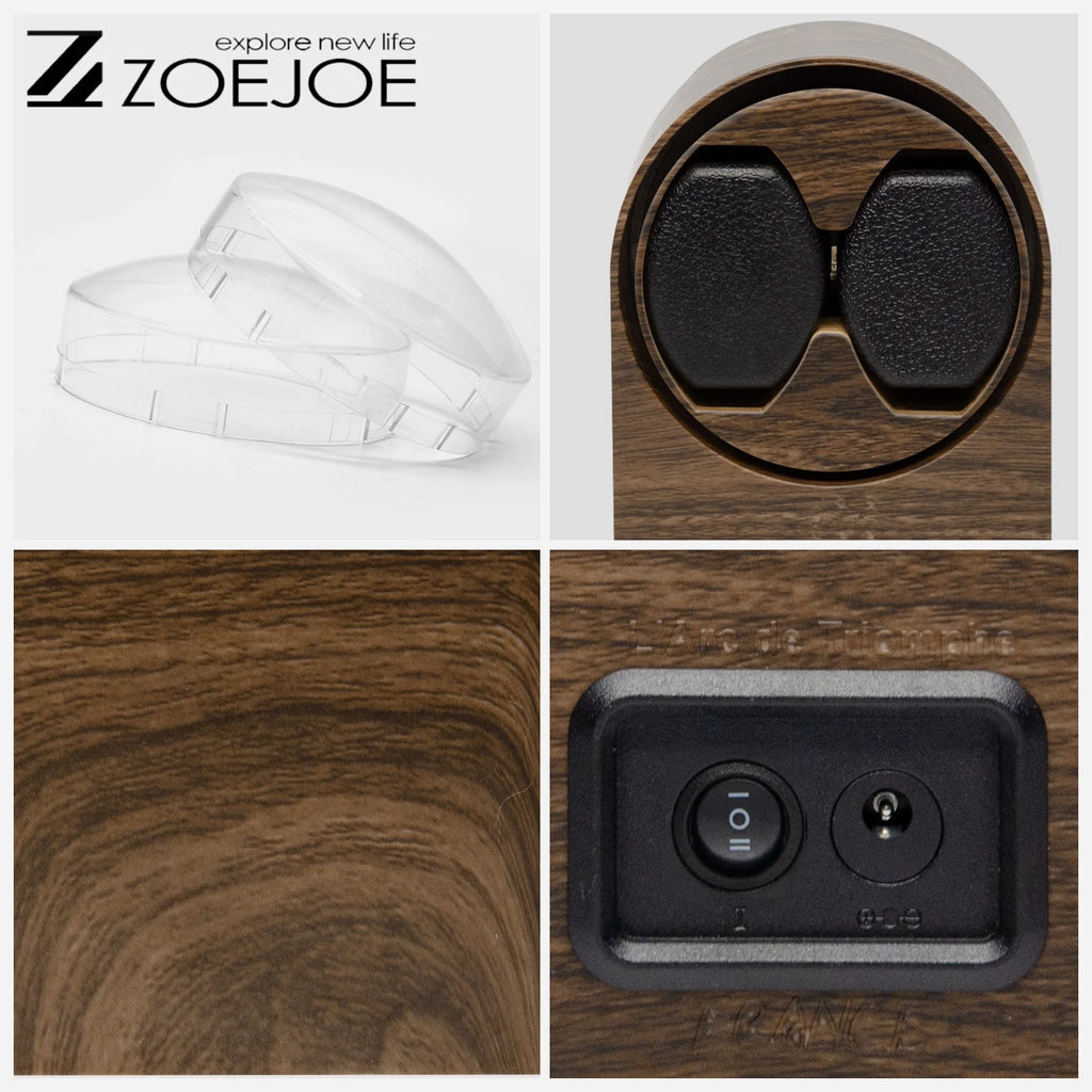 Automatic Watch Winder Wood Grain Color Usb Cable Supply Low Noise Flexible Pillow for Universal Watch Gifts for Friends