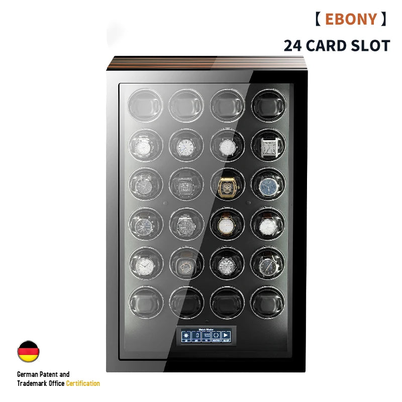 New Gifts Upgraded Slot Watch Winder 2-4-6-9-12Mechanical Meter Automatic Rotating Watch Storage Box Safe Top