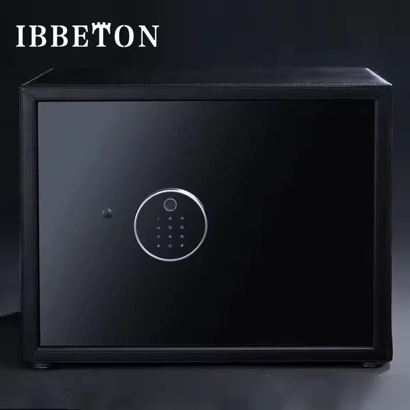 Black Watch Winder Security Safe for Automatic Watches with Digital Lock Faux Leather Finish and Interior Backlight 20Slot