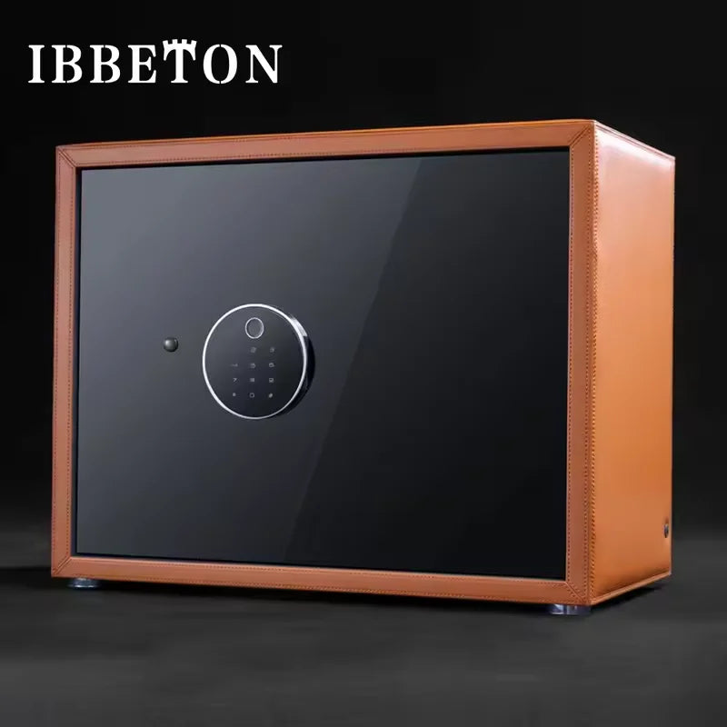 Black Watch Winder Security Safe for Automatic Watches with Digital Lock Faux Leather Finish and Interior Backlight 20Slot